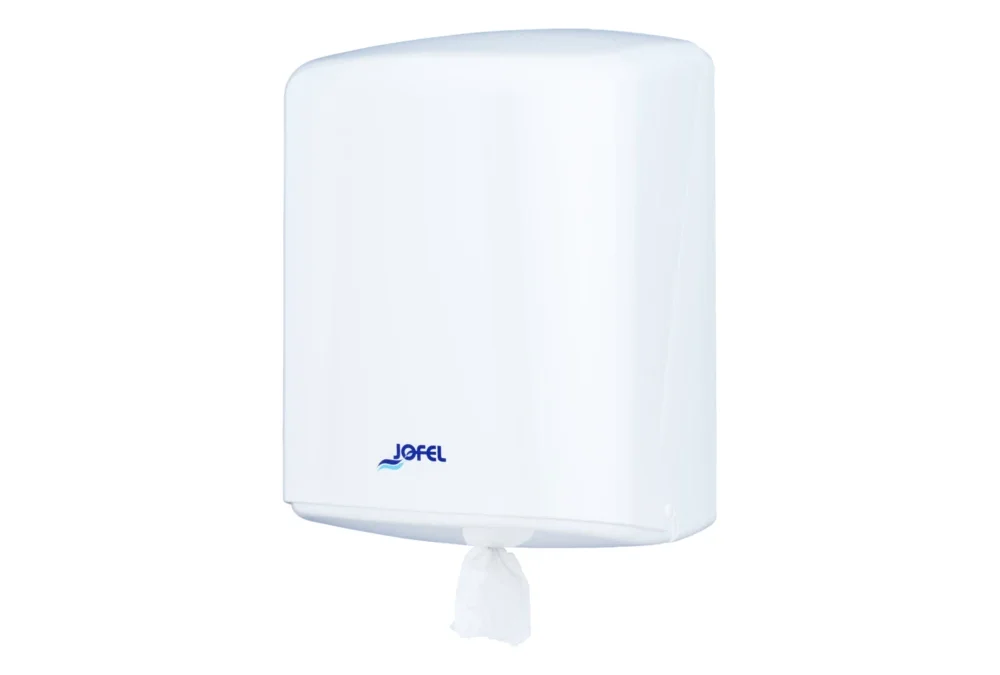 Dispensador papel mecha ABS blanco