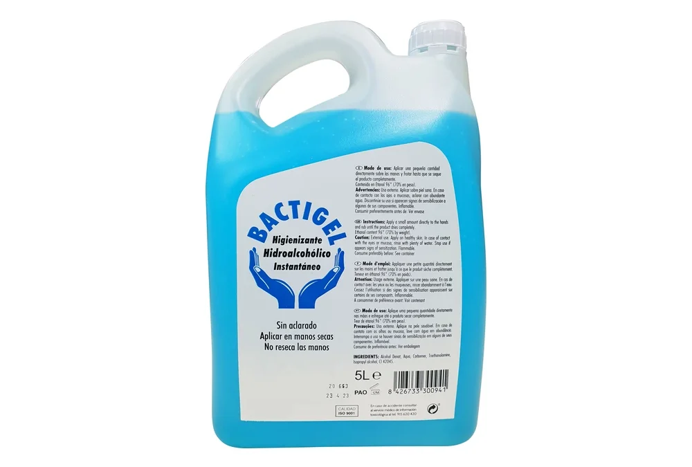 Gel hidroalcohólico Bactigel 5l
