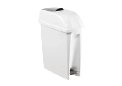 Papelera compresera Elle 17l con pedalera blanco