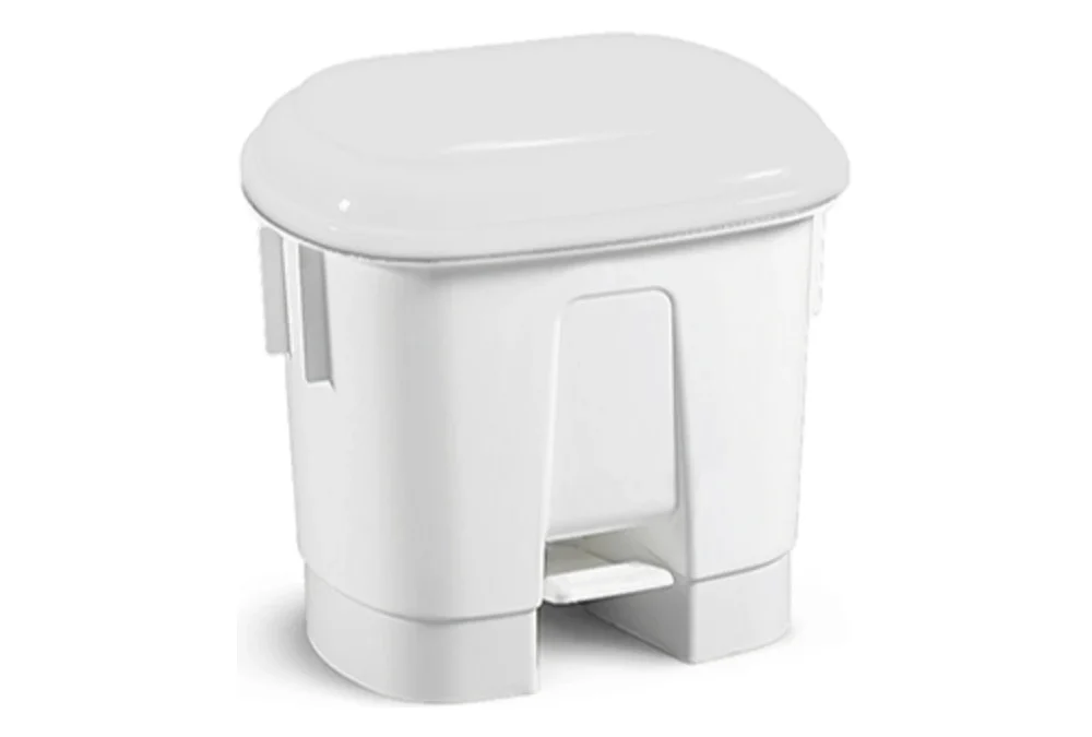 Contenedor Derby blanco con tapa y pedal 30l