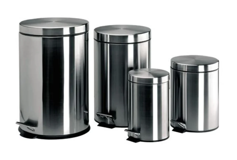 Papelera redonda con pedal inox (varios tamaños)