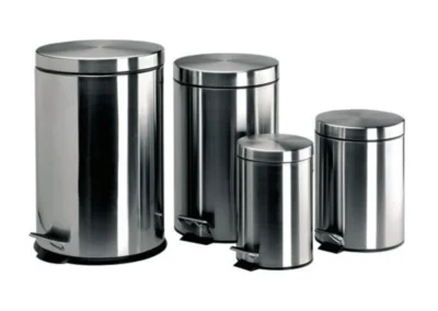 Papelera redonda con pedal inox (varios tamaños)