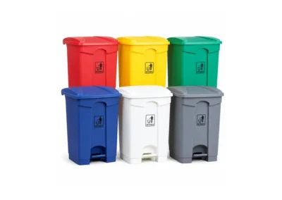 Papelera plástico 45l con pedal (varios colores)