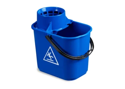 Cubo rectangular 12 litros azul con escurridor