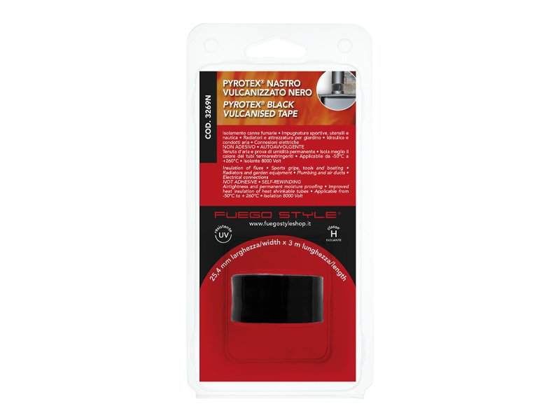 Kit cinta Pyrotex vulcanizada negra