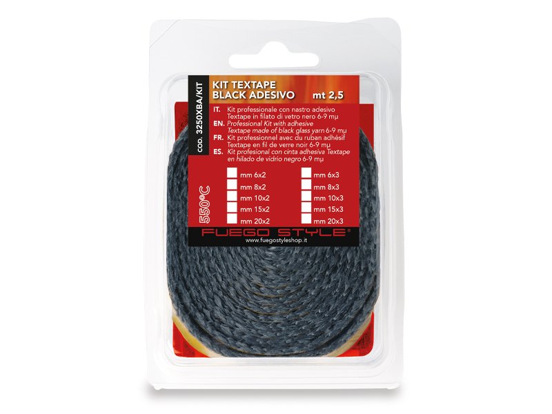Kit Textape negro adhesivo
