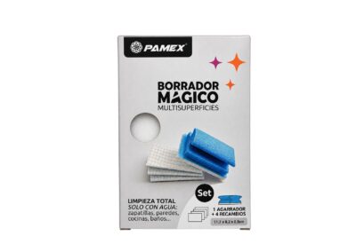 Borrador mágico multisuperficies set 1 agarrador + 4 recambios