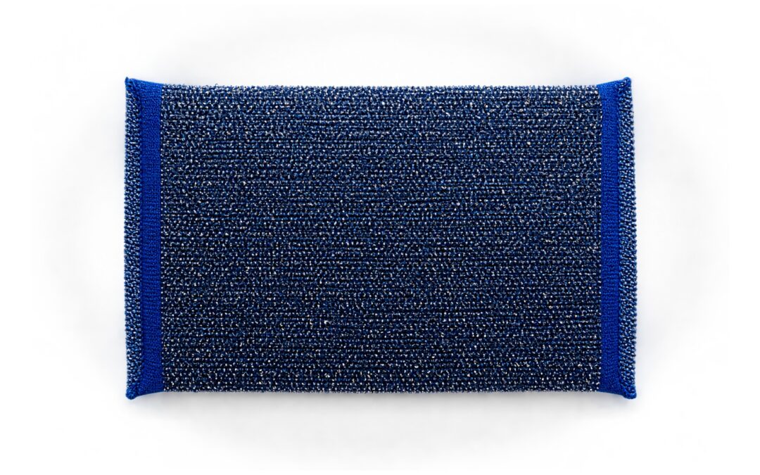 Estropajo esponja y acero inox azul (set 6 uds.)