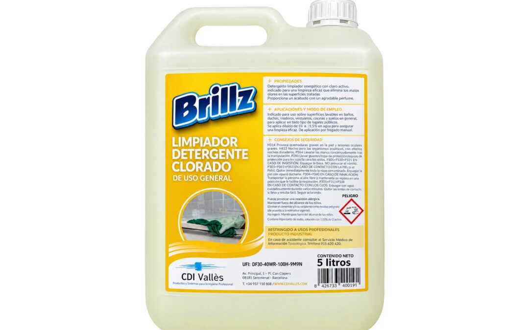 Brillz limpiador detergente clorado uso general 5l