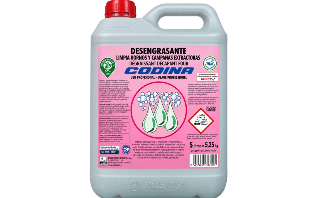 Desengrasante limpia hornos y campanas extractoras Codina 5l